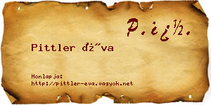 Pittler Éva névjegykártya